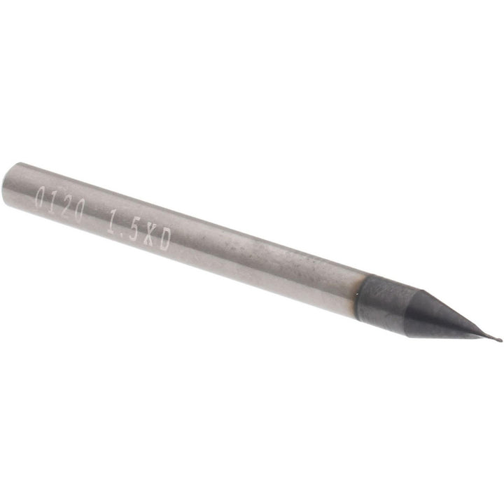 0.0120" 2-Flute Solid Carbide Ball End Mill, AlTiN - Accupro 14797395