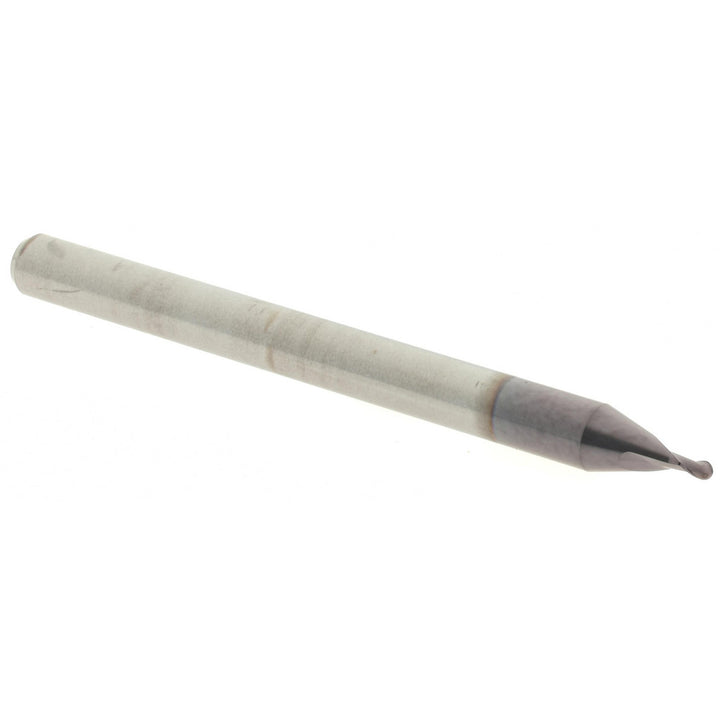 0.0350" 2-Flute Solid Carbide Ball End Mill, AlTiN - Accupro 14797408