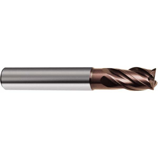 1/2" 4-Flute Solid Carbide Corner Radius & Corner Chamfer End Mill, TiAlSiN - Guhring 9030530127000