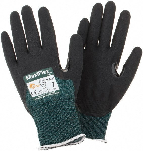 Small Green Engineered Yarn Cut-Resistant Gloves - ATG 34-8753/S