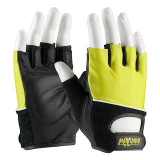 Large High-Visibility Yellow Leather General Purpose Gloves - PIP 122-AV70/L