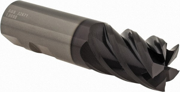1" 5-Flute Solid Carbide Square End Mill, AlTiN - SGS 32671