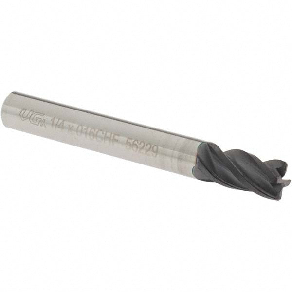 1/4" 4-Flute Solid Carbide Corner Radius & Corner Chamfer End Mill, TiAlN - OSG VG436-2500