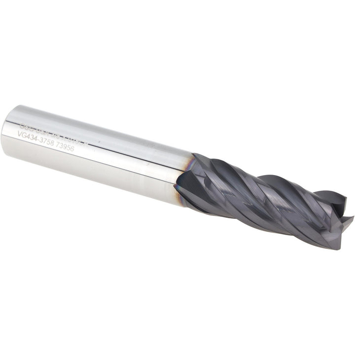3/8" 4-Flute Solid Carbide Corner Radius End Mill, TiAlN - OSG VG434-3758