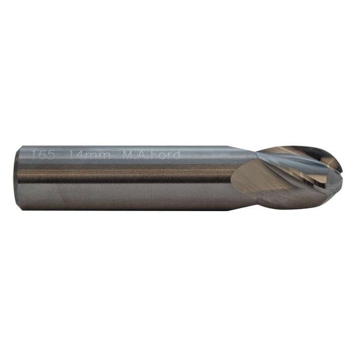 1/4" 4-Flute Solid Carbide Ball End Mill, AlTiN - M.A. Ford. 16525000A