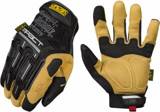 Small Tan; Black Synthetic Leather General Purpose Gloves - Mechanix Wear MP4X-75-008