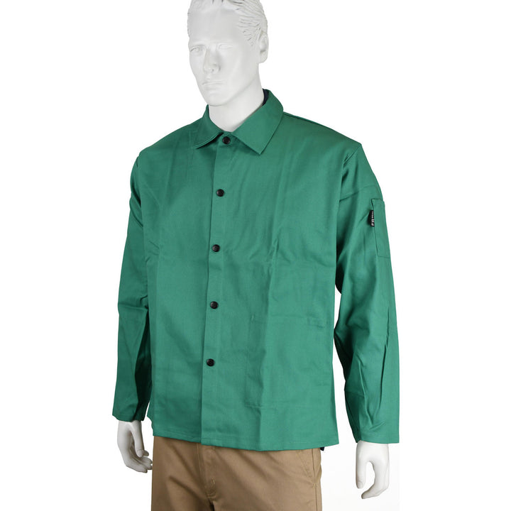 Large Green Flame-Resistant; Flame-Retardant; Welding Protective Garment - Value Collection KP151631