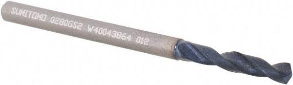 0.1102" Solid Carbide Screw Machine Drill Bit, Coated, 135° point - Sumitomo 5UHY009