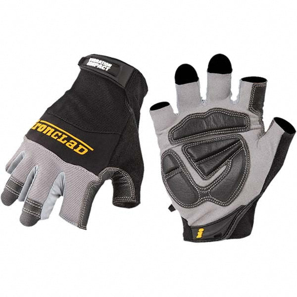 Large Black Terrycloth Impact Gloves - ironCLAD MFI2-04-L