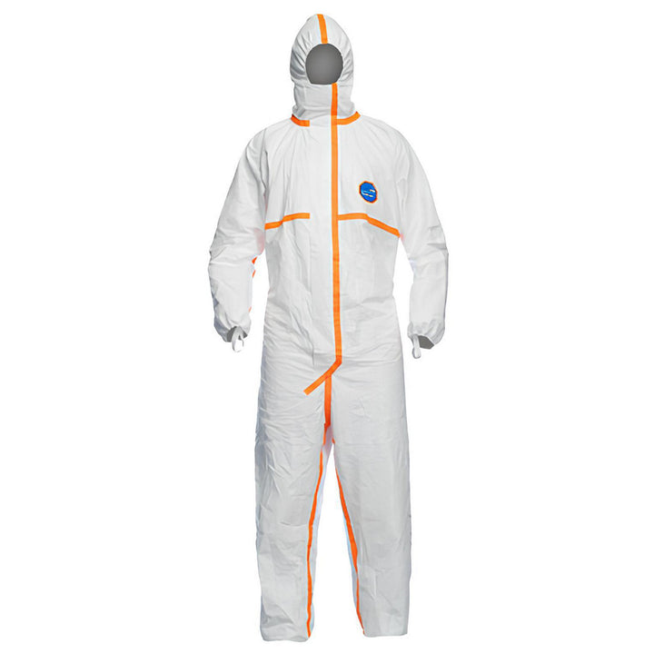 6X-Large White Airborne Particulate; Liquid Protective Garment - Dupont TJ198TWH6X0025PI