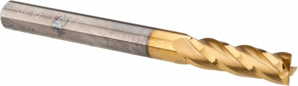 3/16" 4-Flute Solid Carbide Square End Mill, TiN - OSG 404-187505