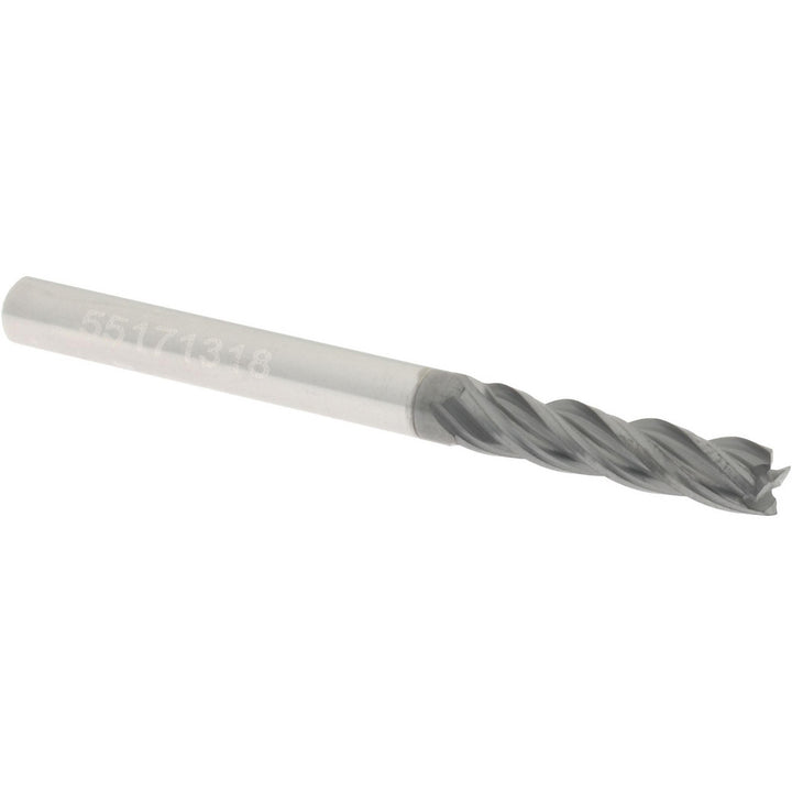 1/8" 4-Flute Solid Carbide Square End Mill, nACRo - Accupro 95168384