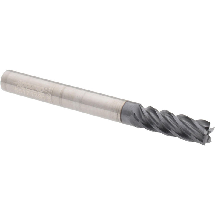 1/4" 5-Flute Solid Carbide Square End Mill, nACRo - Accupro 95168309
