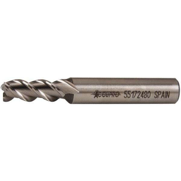 5/16" 3-Flute Powdered Metal Square End Mill - Accupro 39519