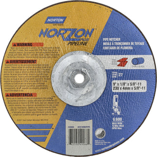 9 x 1/8" 30-Grit Ceramic Alumina Grinding & Cutoff Wheel - Norton 66253049066