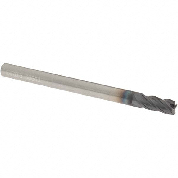 0.2362" 4-Flute Solid Carbide Corner Radius End Mill, TiAlN - OSG HP434-2361