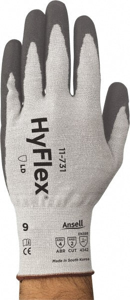 Medium Gray Fiberglass; HPPE; Nylon; Spandex Cut, Puncture & Abrasion-Resistant Gloves - Ansell 11731080