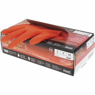 Orange Nitrile Gloves - Ansell N481