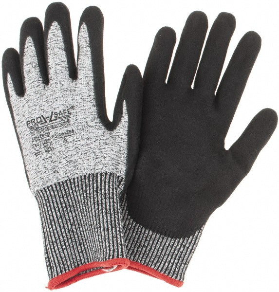 Small Black; Salt & Pepper Dyneema Cut Resistant Gloves - PRO-SAFE PS-16-350/S