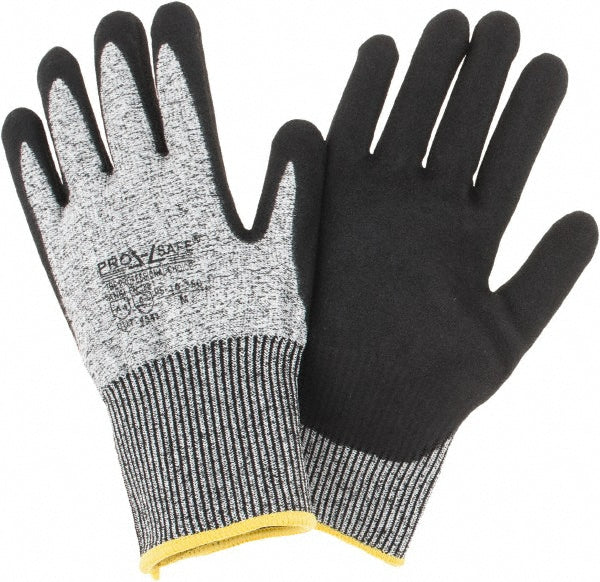 Medium Black; Salt & Pepper Dyneema Cut Resistant Gloves - PRO-SAFE PS-16-350/M