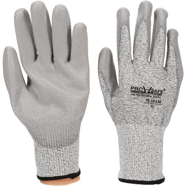 X-Large Salt & Pepper Dyneema Cut-Resistant Gloves - PRO-SAFE PS-16-530/XL