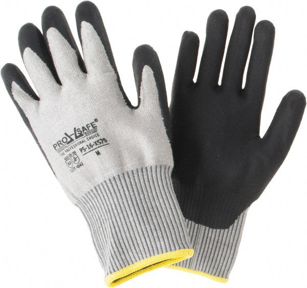 Medium Black; Gray Dyneema Cut-Resistant Gloves - PRO-SAFE PS-16-X570/M