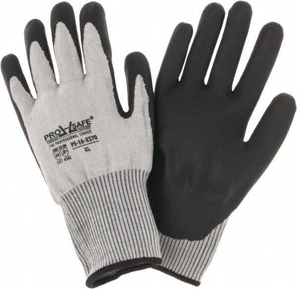X-Large Black; Gray Dyneema Cut-Resistant Gloves - PRO-SAFE PS-16-X570/XL
