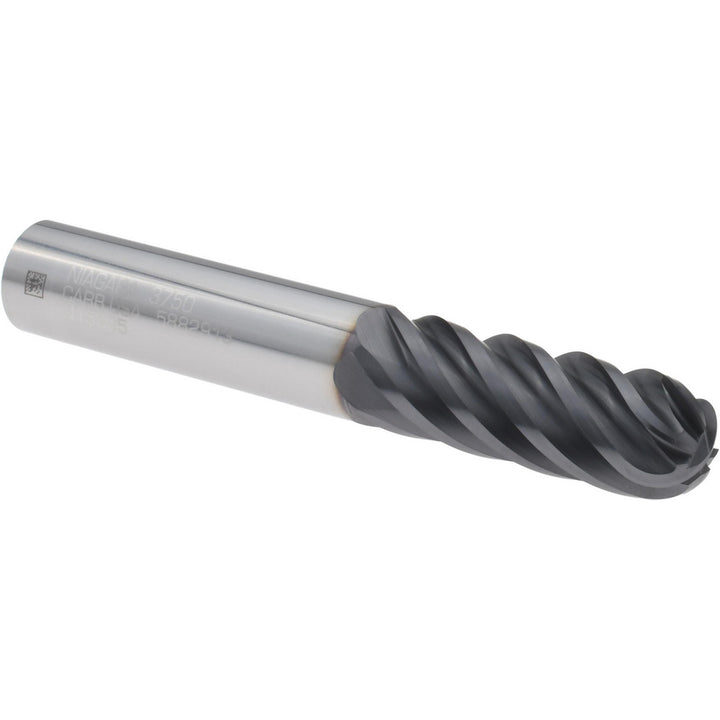 3/8" 6-Flute Solid Carbide Ball End Mill, AlTiN - Seco 03115947