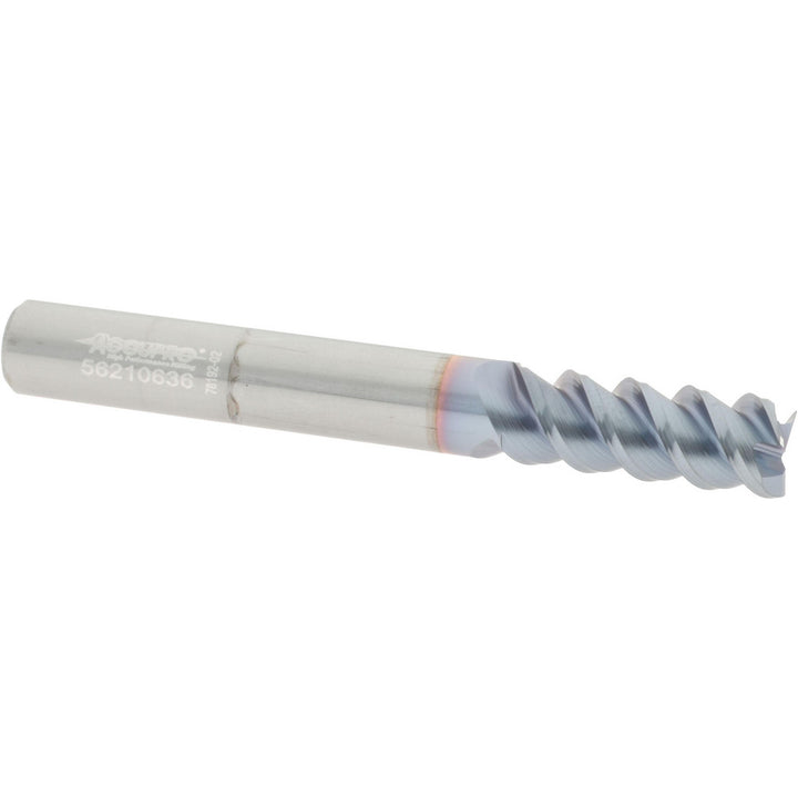 5/16" 3-Flute Solid Carbide Square End Mill, TiCN - Accupro 2500181