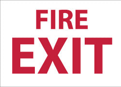 Fire Exit Sign - AccuformNMC FX120RB