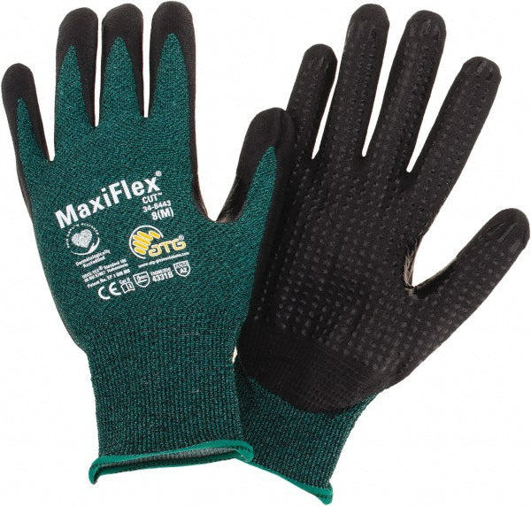 Medium Green Engineered Yarn Cut-Resistant Gloves - ATG 34-8443/M