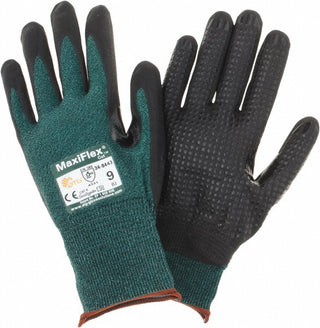 Large Green Engineered Yarn Cut-Resistant Gloves - ATG 34-8443/L