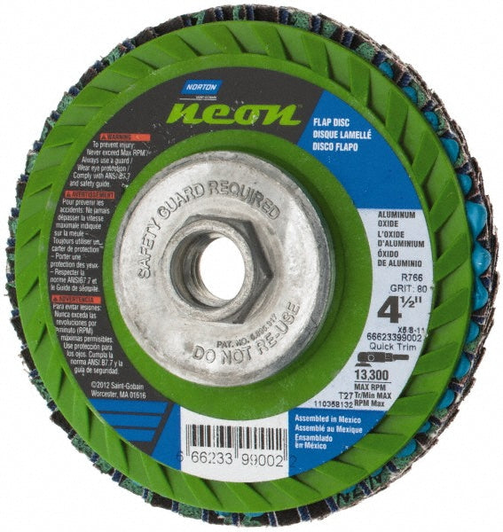 4-1/2" 80-Grit Ceramic Alumina Disc - Norton 66623399002