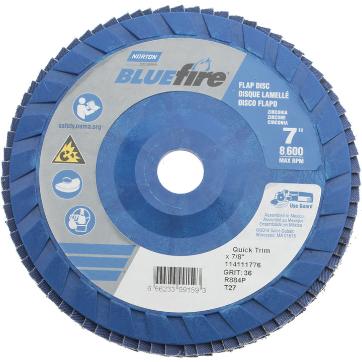 7" 36-Grit Zirconia Alumina Disc - Norton 66623399159
