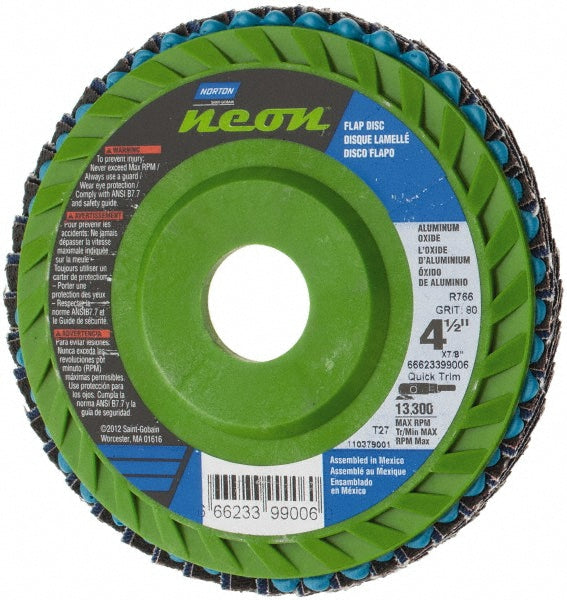4-1/2" 80-Grit Ceramic Alumina Disc - Norton 66623399006