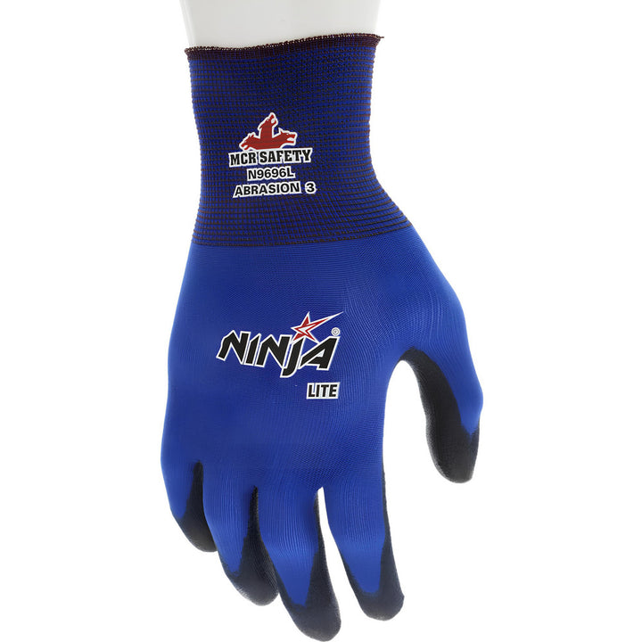 Blue; Black General Purpose Gloves - MCR Safety N9696XL