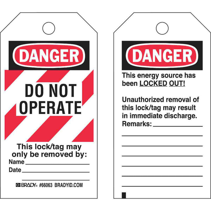 DO NOT OPERATE. THIS LOCK/TAG MAY ONLY BE REMOVED BY: NAME__ Tag - Brady 65520