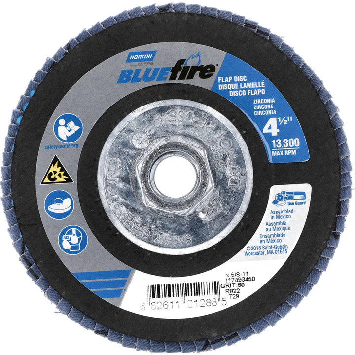 4-1/2" 60-Grit Zirconia Alumina Disc - Norton 66261121288