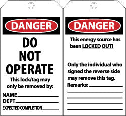 DANGER Tag - AccuformNMC LPT21