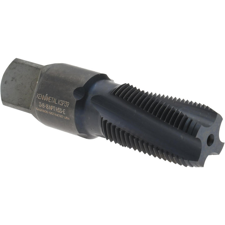 3/8-18 NPT High-Speed Steel Tap, Oxide - Kennametal 5629800