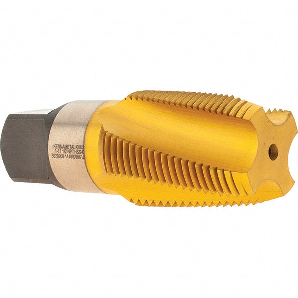1-11-1/2 NPT High-Speed Steel Tap, TiN - Kennametal 5629908