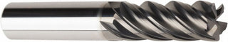1/2" 5-Flute Solid Carbide Corner Radius End Mill, AlCrN - American Tool Service 762-5000-030