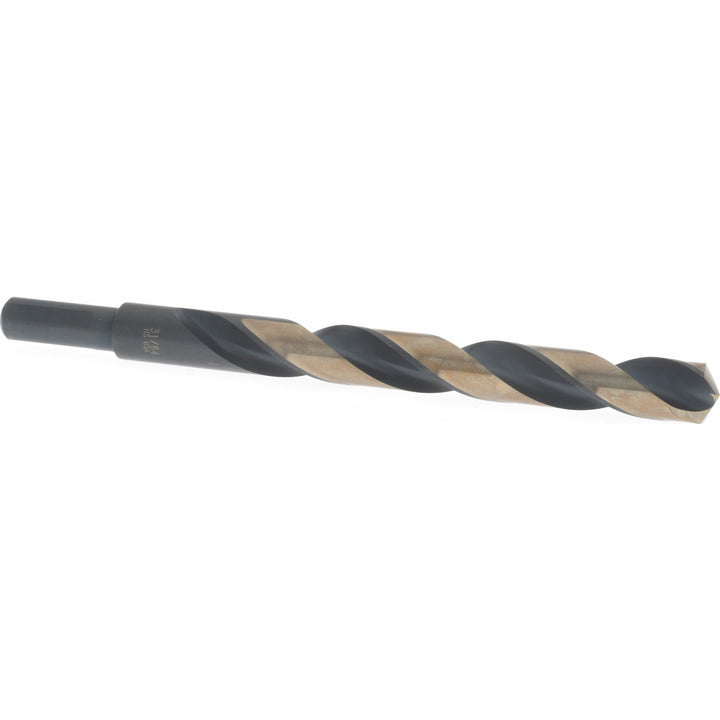 31/64" High-Speed Steel Reduced Shank Drill Bit, Gold, 135° point - Cle-Line C18120