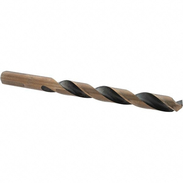 25/64" High Speed Steel Drill Bit, Gold; Oxide, 135° point - Cle-Force C69360