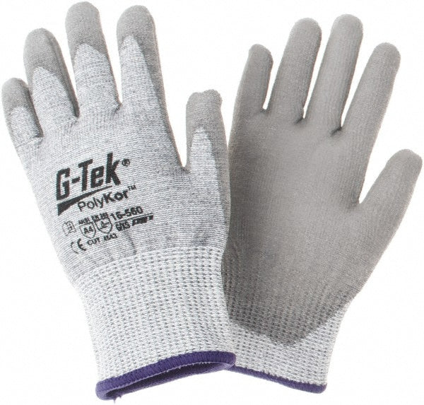 X-Small Gray PolyKor Cut, Puncture & Abrasion-Resistant Gloves - PIP 16-560/XS