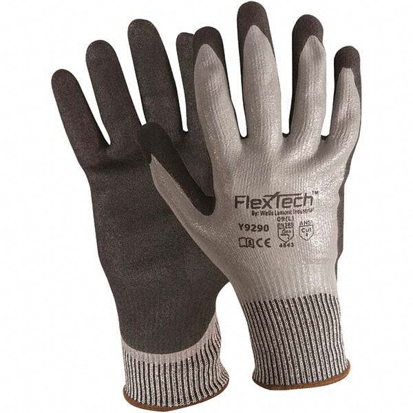 Medium Black; Gray HPPE; Knit Cut, Puncture & Abrasion-Resistant Gloves - Wells Lamont Y9290M