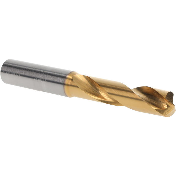 0.5118" Solid Carbide Stub Drill Bit, TiN, 140° point - Kennametal 4150322