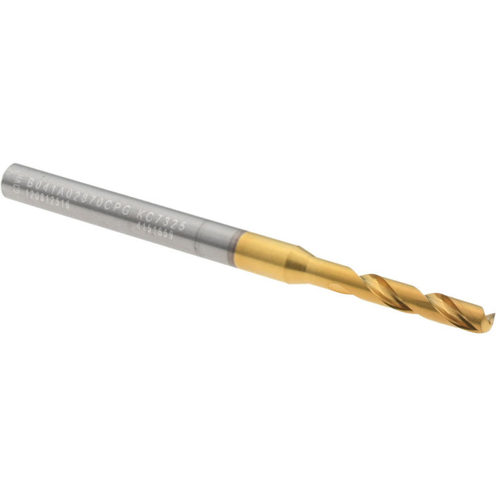 #33 Solid Carbide Stub Drill Bit, TiN, 140° point - Kennametal 4151659