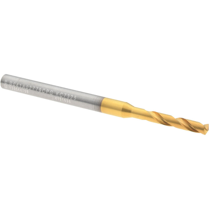 7/64" Solid Carbide Stub Drill Bit, TiN, 140° point - Kennametal 4151656