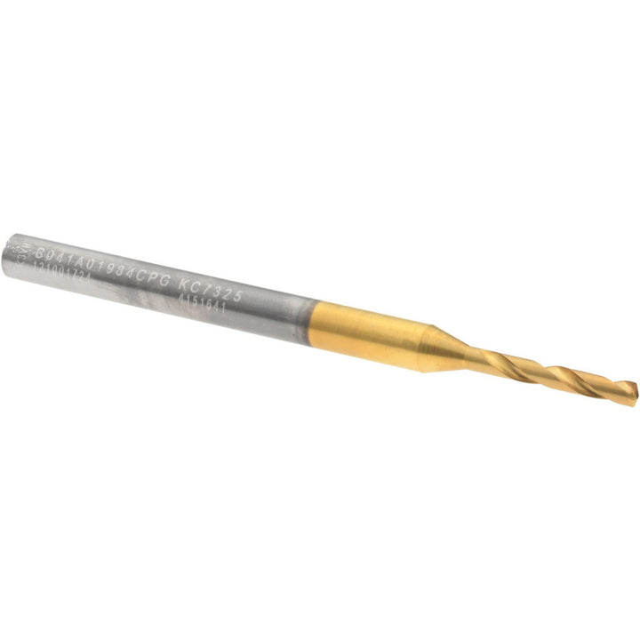 5/64" Solid Carbide Stub Drill Bit, TiN, 140° point - Kennametal 4151641